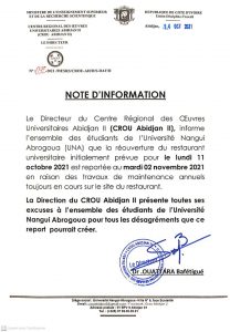 Lire la suite à propos de l’article NOTE D&rsquo;INFORMATION