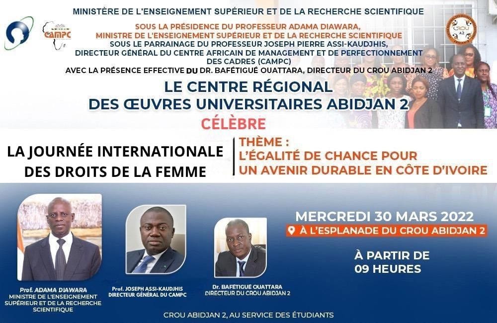 You are currently viewing CÉLÉBRATION DE LA JOURNÉE INTERNATIONALE DES DROITS DE LA FEMME